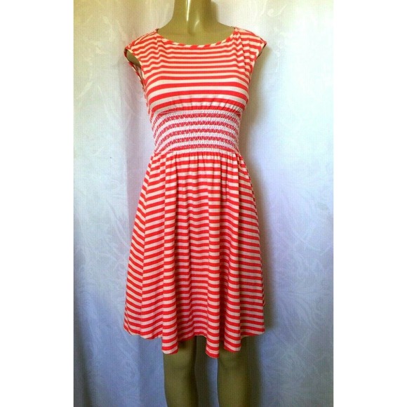 Kate Spade Leora Dress Striped Pink White Cotton 2 - Picture 2 of 7
